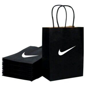 GOODIE Party Favor Bags Set: Sw00sh Party Bags| SET OF 10| BLACK W/ WHITE